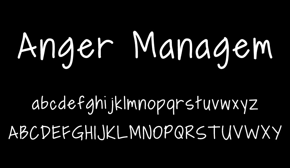 Anger Management font