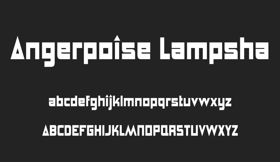 Angerpoise Lampshade font