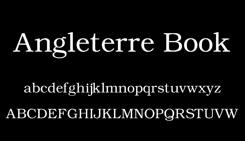 Angleterre Book font