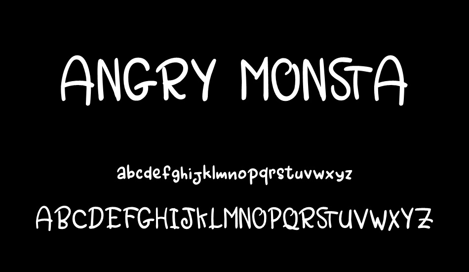 ANGRY MONSTA font