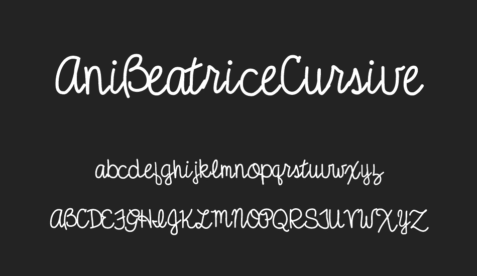 AniBeatriceCursive font