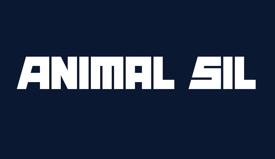 Animal Silence font big