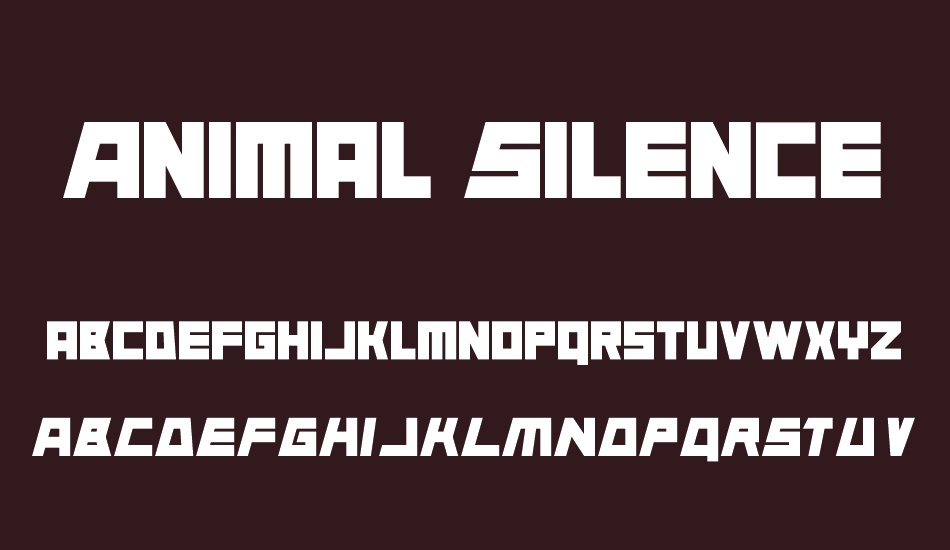 Animal Silence font