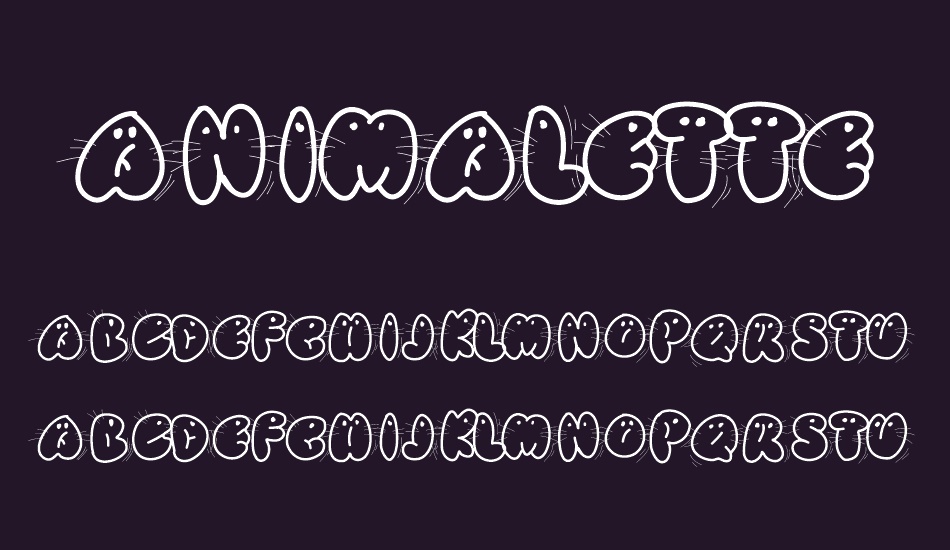 Animaletters font