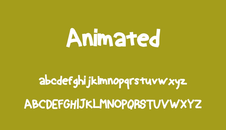 Animated font