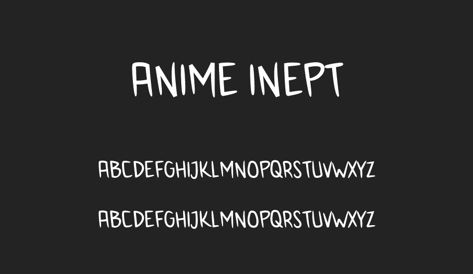 Anime Inept font