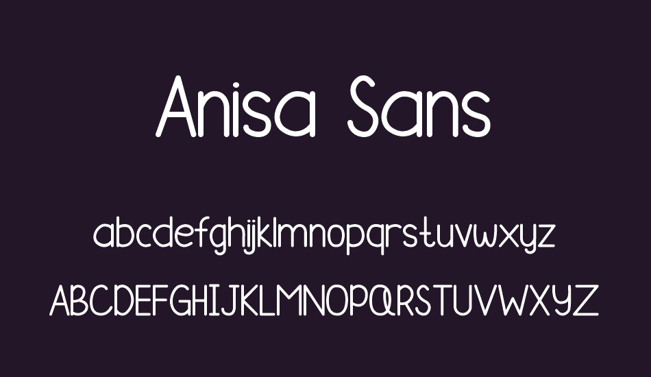 Anisa Sans font