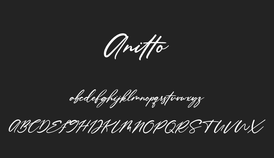 Anitto font