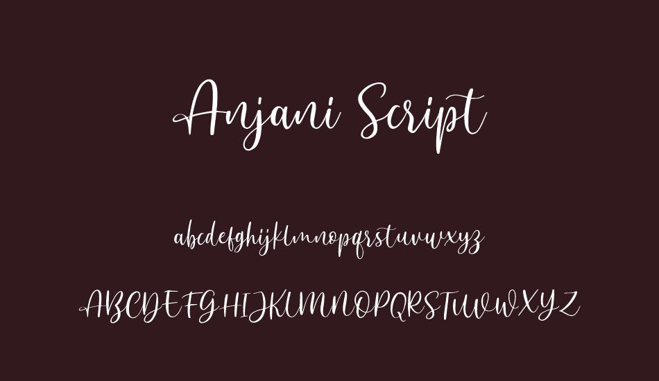 Anjani Script font