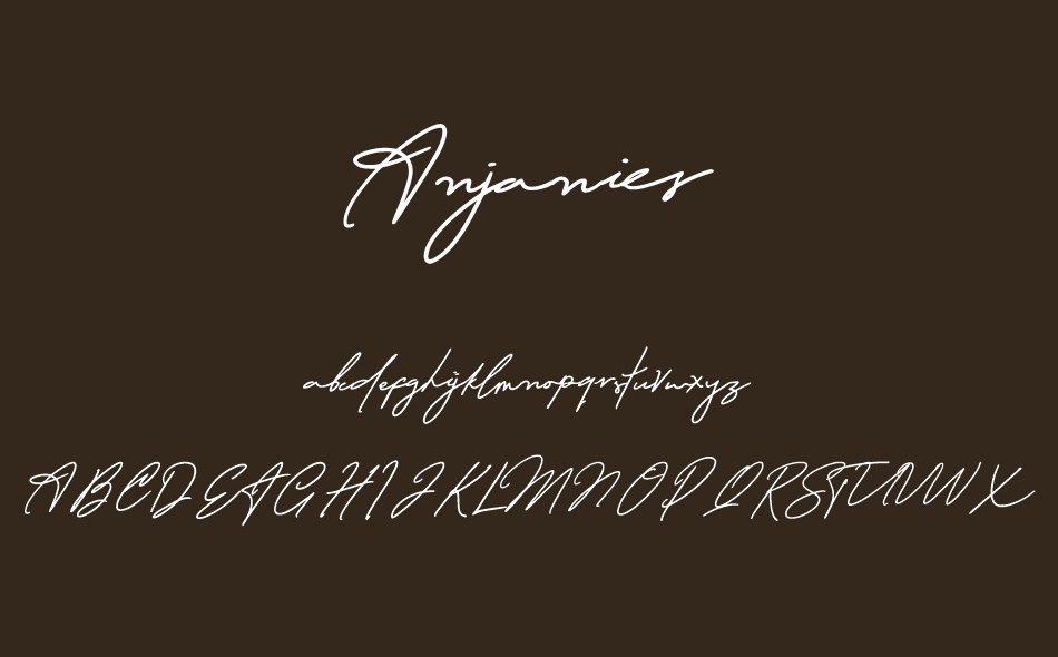 Anjanies font