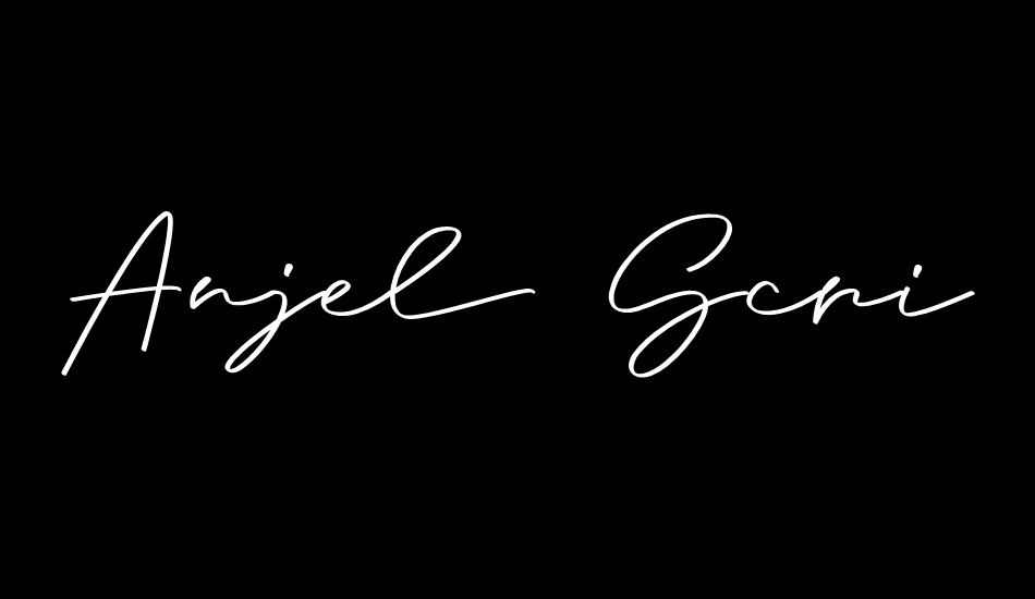 Anjel Script Personal Use font big