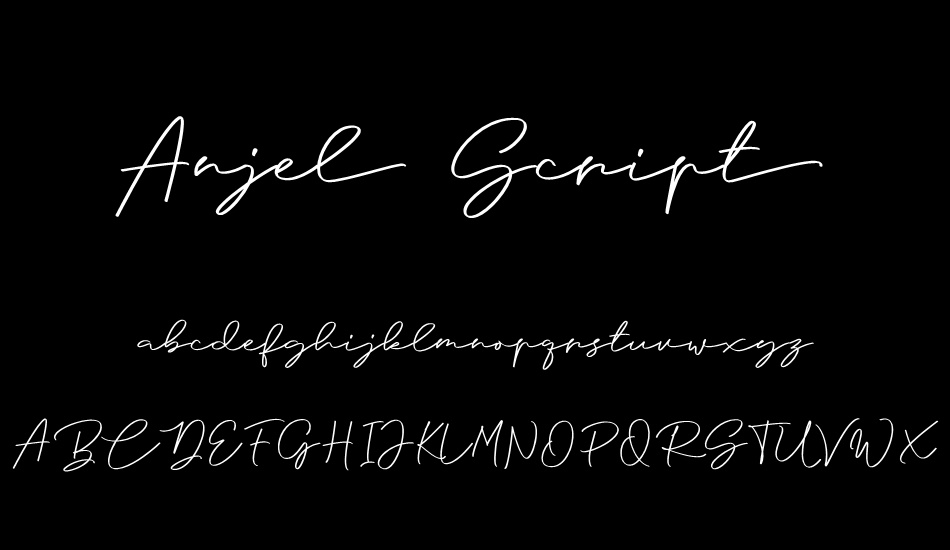 Anjel Script Personal Use font