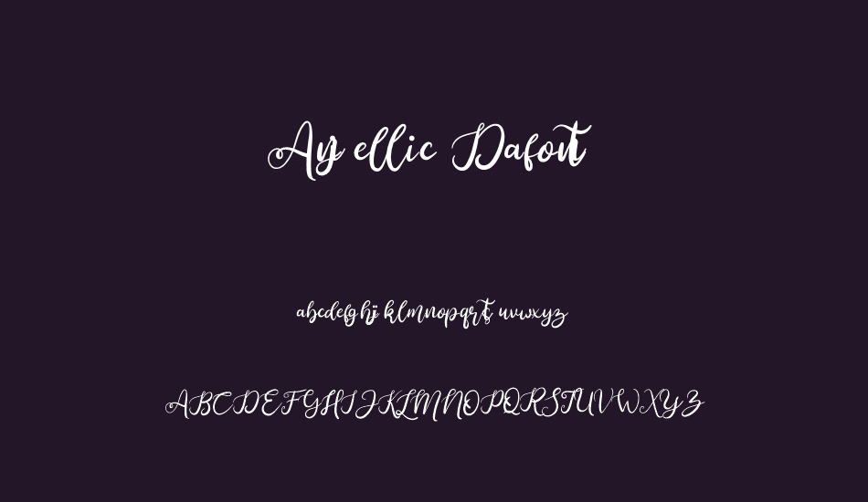 Anjellic Dafont font