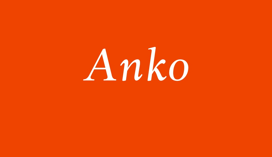 Anko Personal Use font big