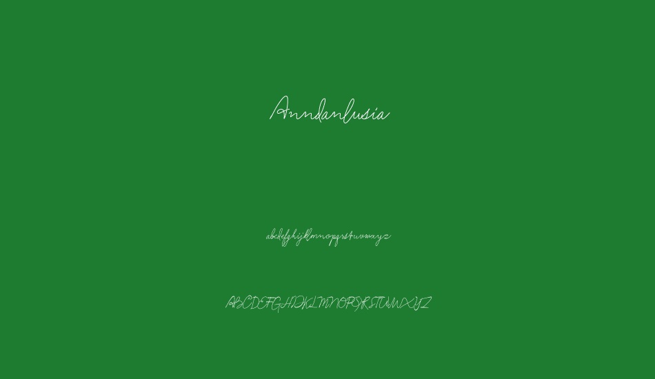 Anndanlusia font