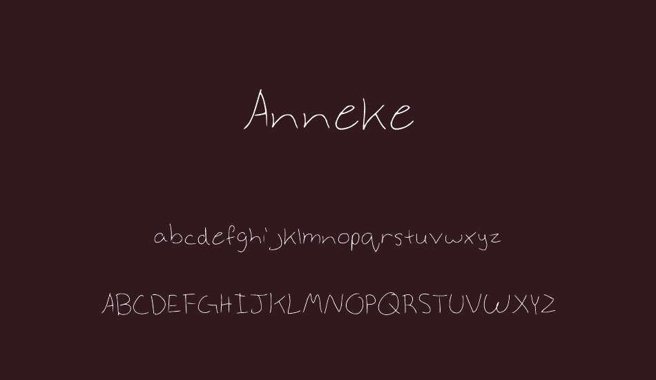 Anneke font