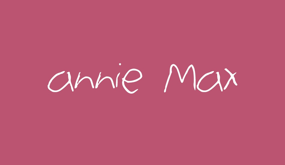 annie Max font big