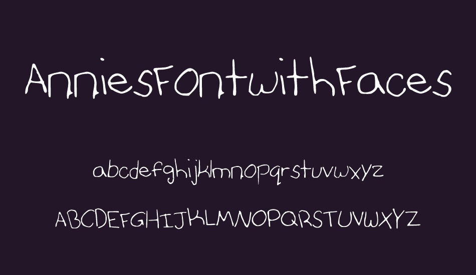 AnniesFontwithFaces font