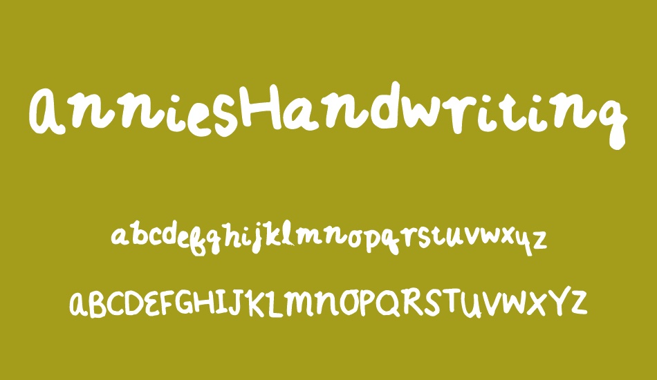 AnniesHandwriting font