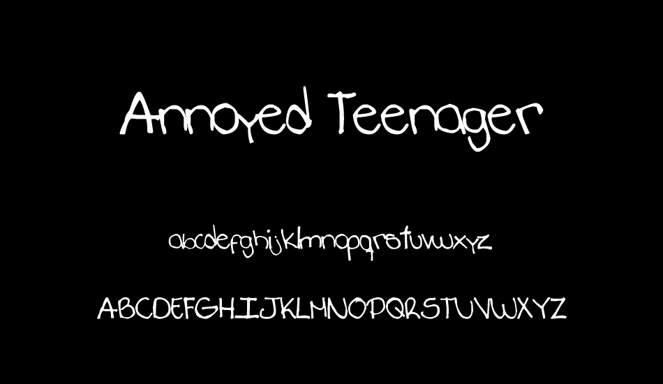 Annoyed Teenager font