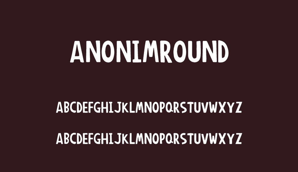 AnonimRound font