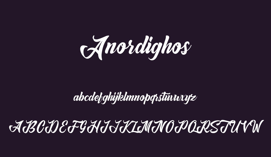 Anordighos font