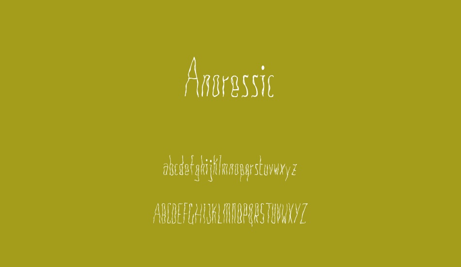 Anoressic font