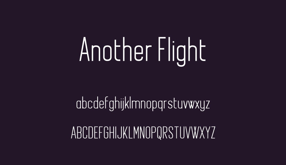 Another Flight font