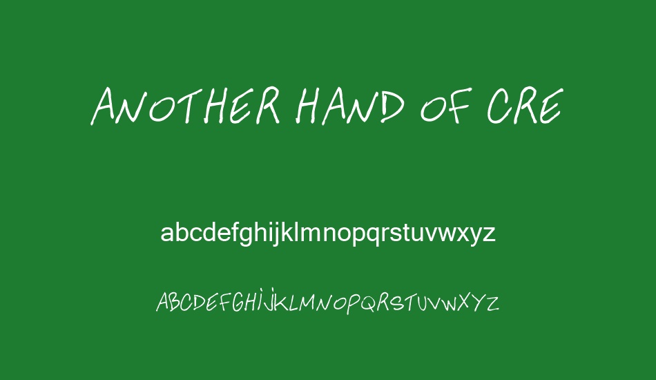 ANOTHER HAND OF CRE font