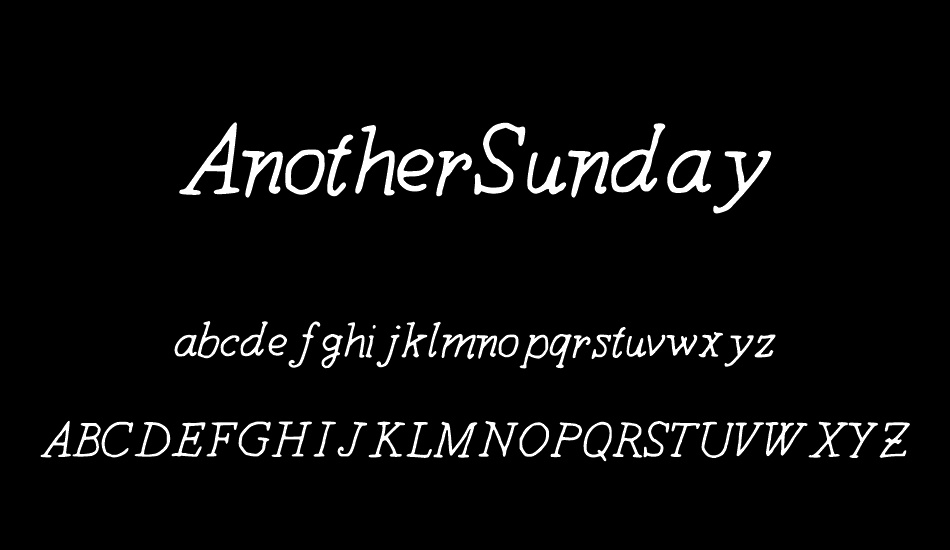 AnotherSunday font