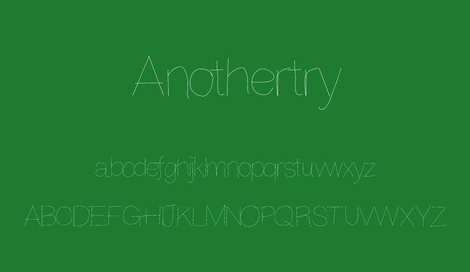 Anothertry font