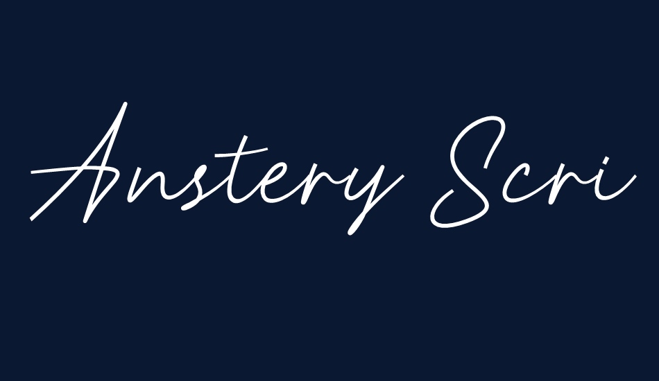 Anstery Script font big