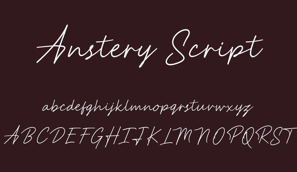 Anstery Script font