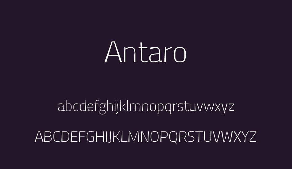 Antaro font