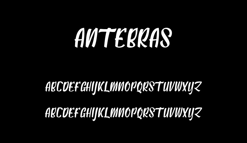 Antebras font