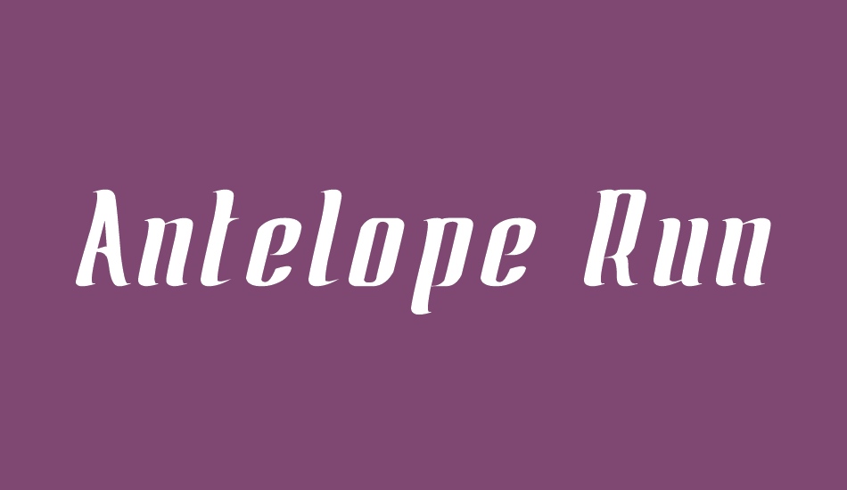 Antelope Run font big