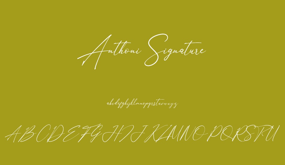 Anthoni Signature font