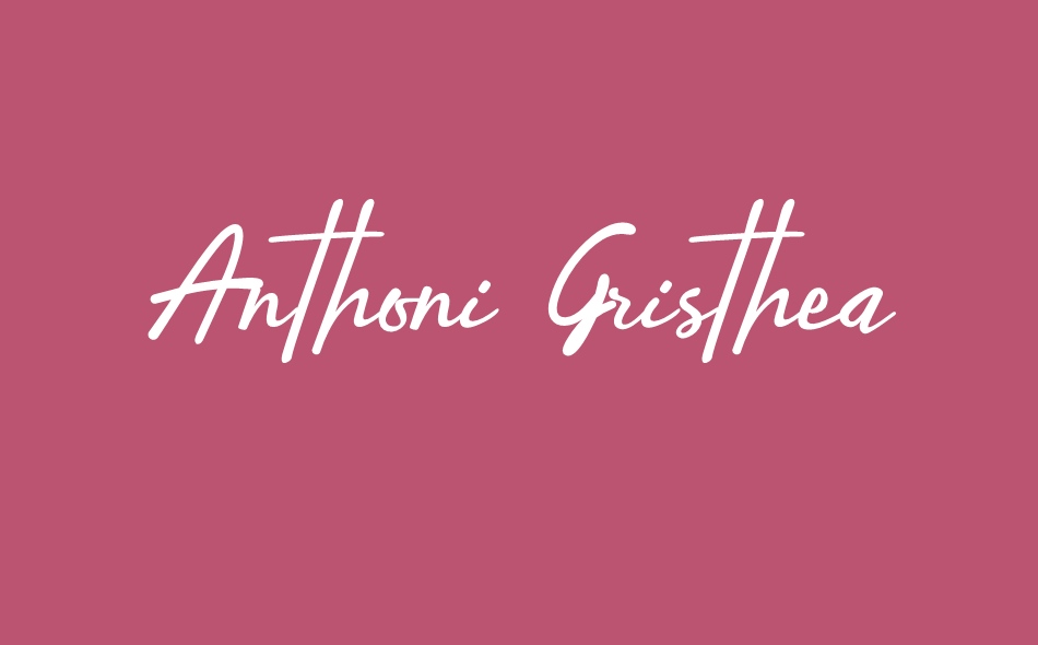 Anthoni Gristhea font big