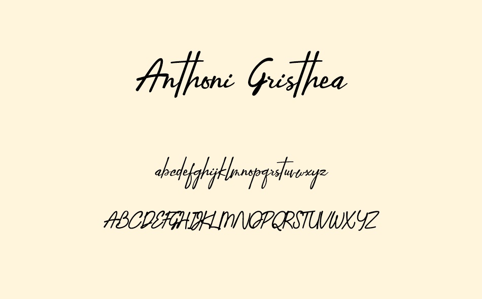 Anthoni Gristhea font