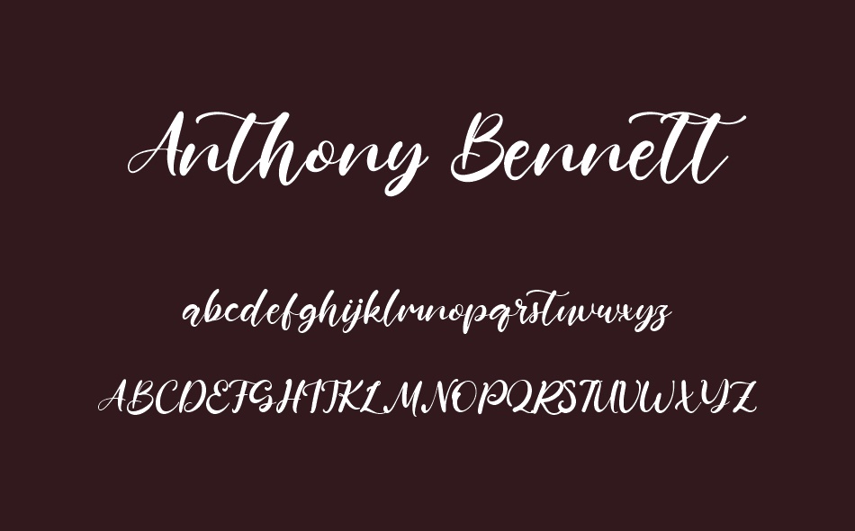 Anthony Bennett font