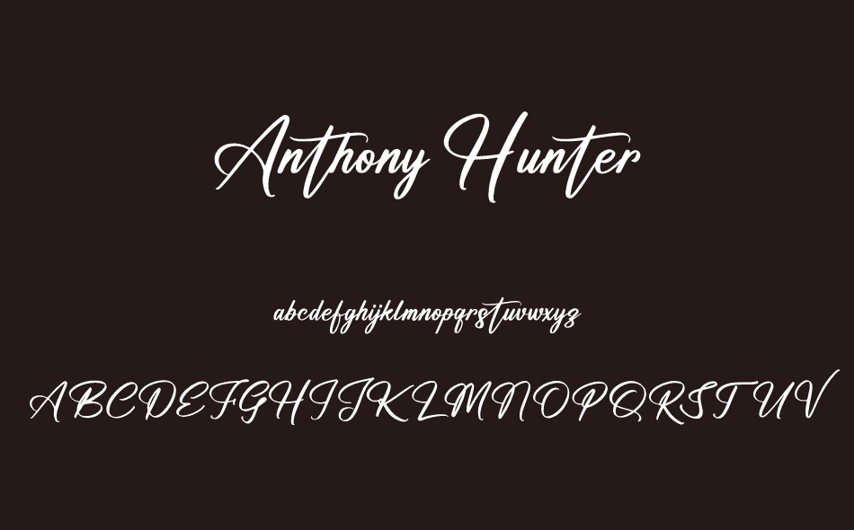 Anthony Hunter font