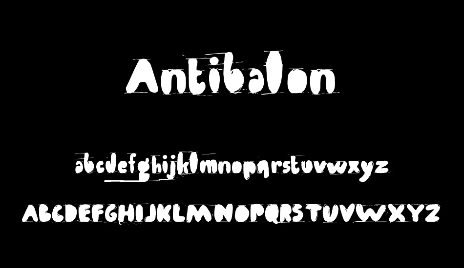 Antibalon font