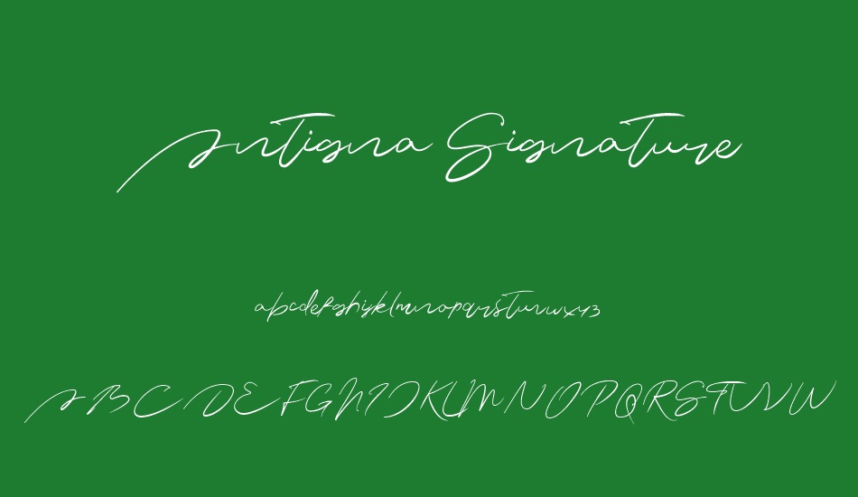 Antigna Signature Free font