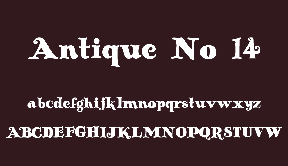 Antique No 14 font