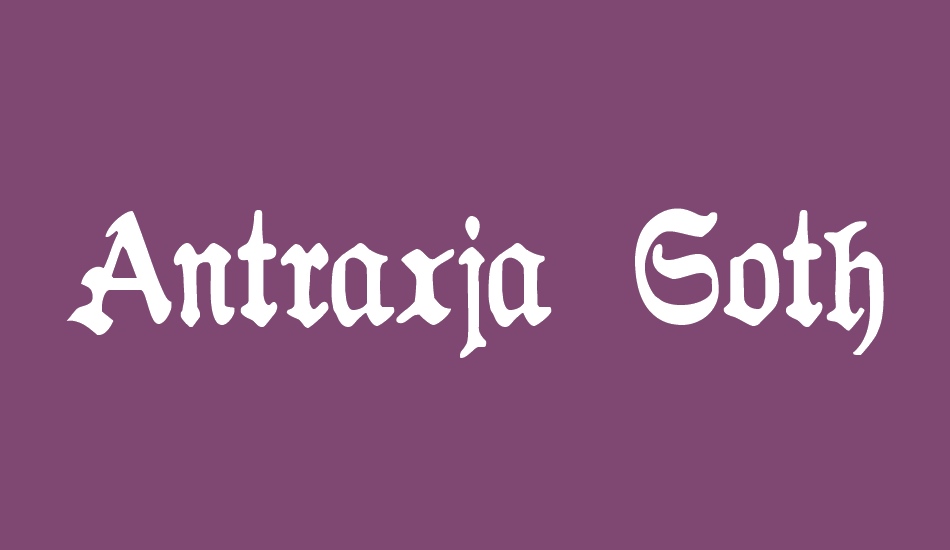 Antraxja Goth 1938 font big