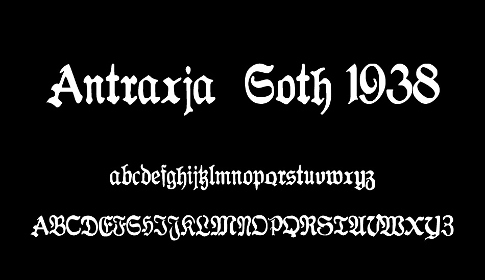 Antraxja Goth 1938 font