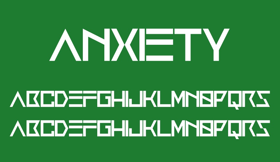 Anxiety font