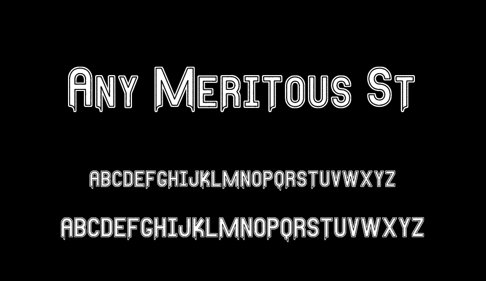 Any Meritous St font