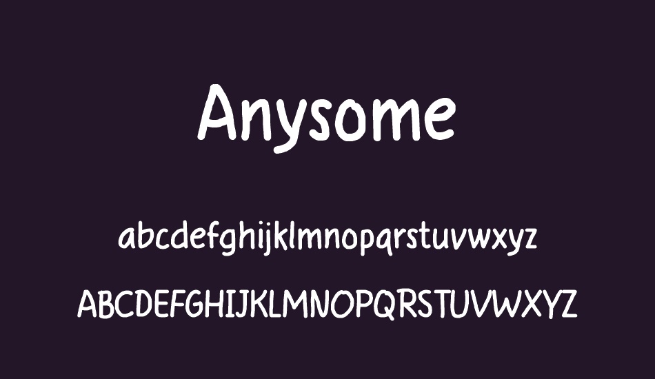 Anysome font