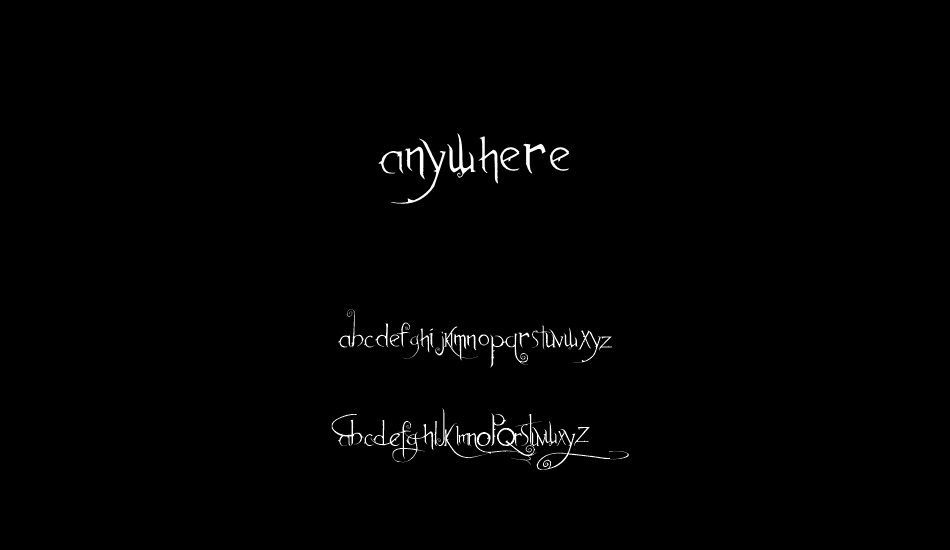 Anywhere font